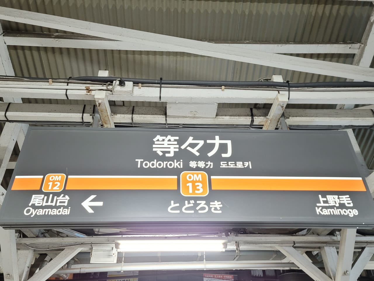 20220630大井町線等々力駅の看板