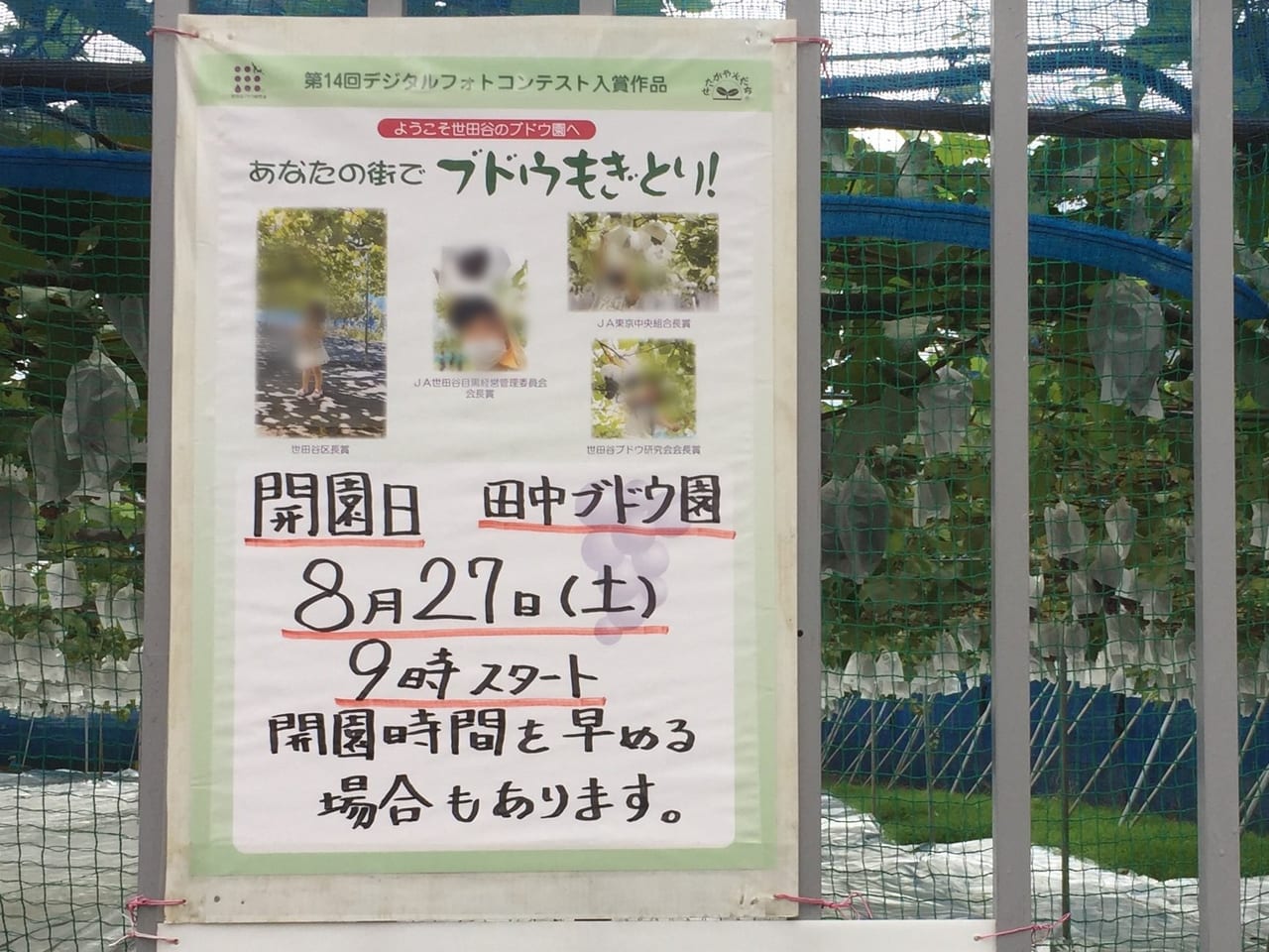 20220816 田中ぶどう園の貼り紙